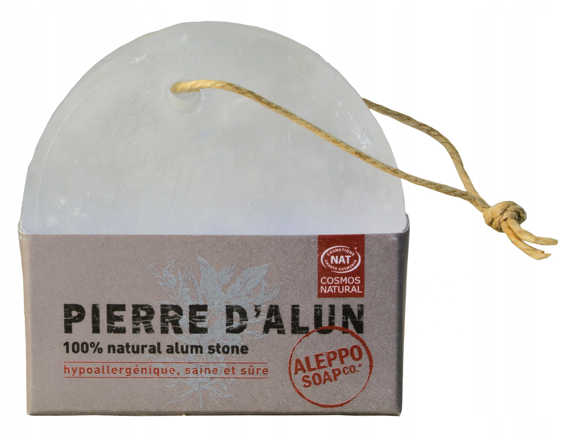 Aleppo Soap Co. Kamień ałunowy potasowy COSMOS NATURAL 100g Natural ochrona