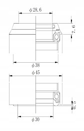 Stery Tange Seiki IS22 1-1/8" Zintegrowane Marka inna