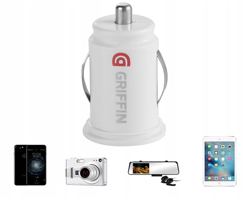 

Ładowarka Samochodowa 2 x Usb uniwersalna Griffin