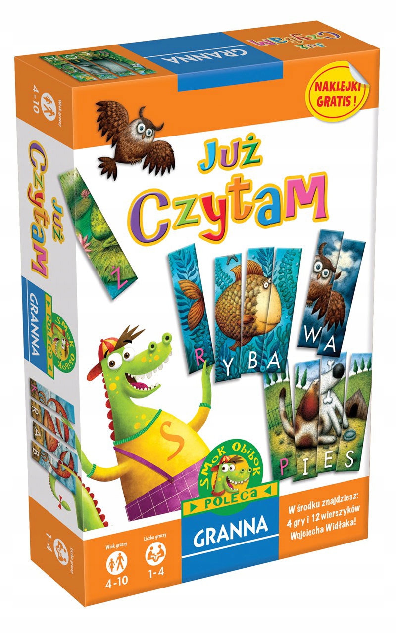 Już Czytam gra dla dzieci do nauki czytania Granna