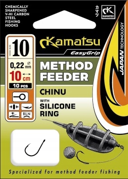 

Gotowe Haczyki Method Feeder 6/10cm Chinu gumka