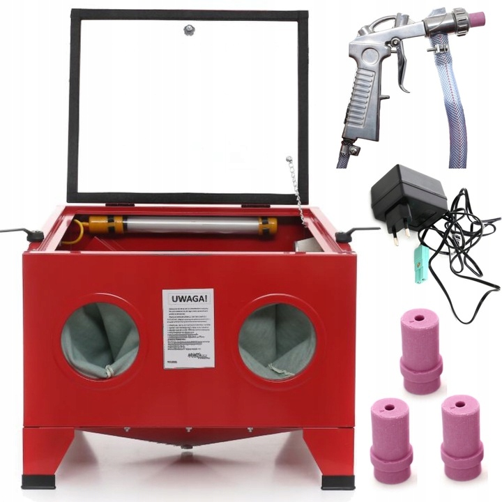 PIASKARKA KABINOWA STACJONARNA 90L PISTOLET 4 DYSZE