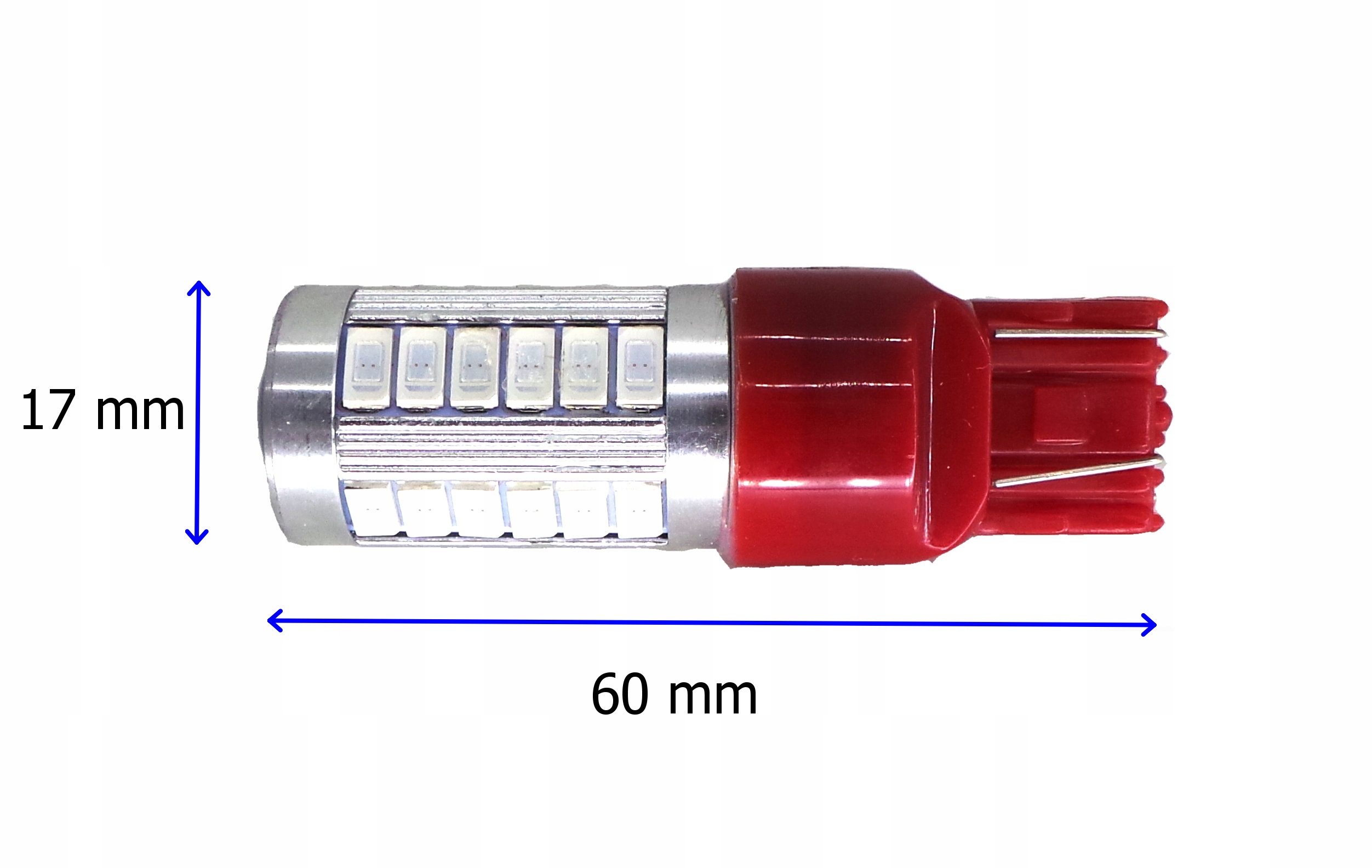 W21W\/5W СВЕТОДИОД LED КРАСНАЯ W21\/5W, 7443 1000LM МОЩНАЯ фото 3