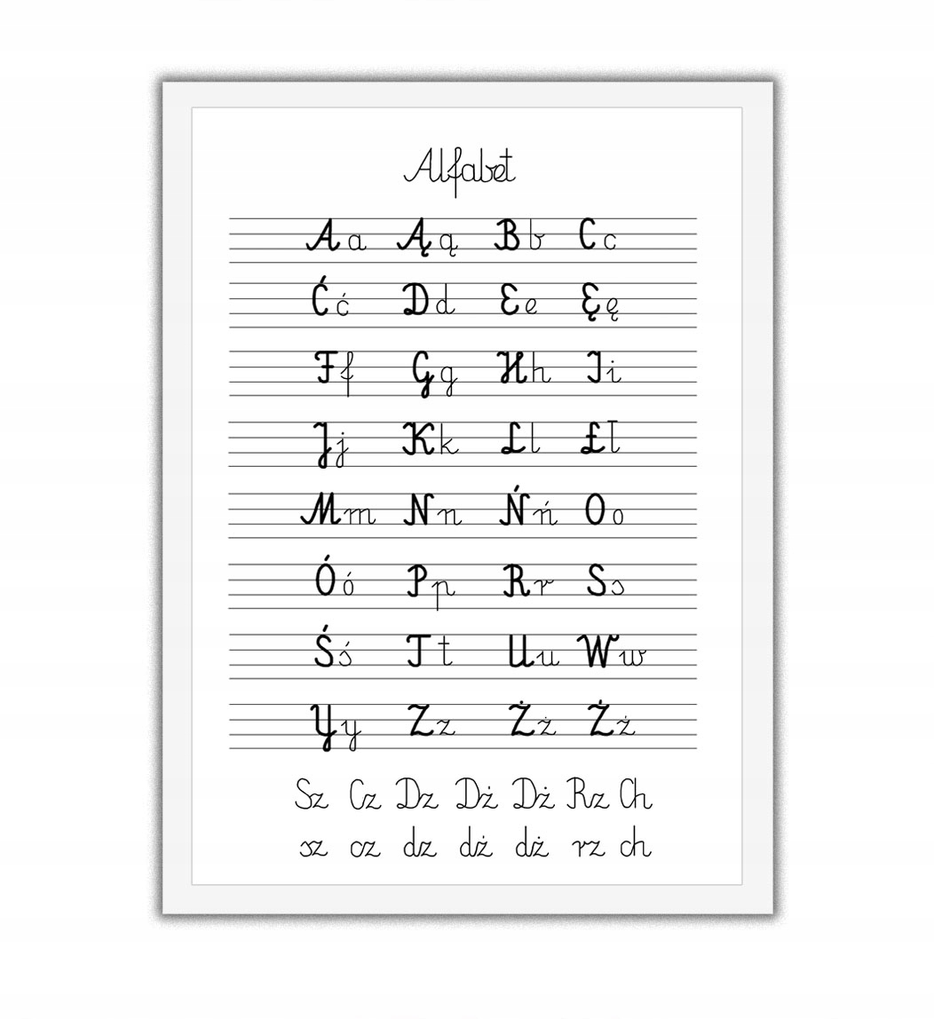 

Ramka ikea alfabet plakat edukacyjny pisany 30x40