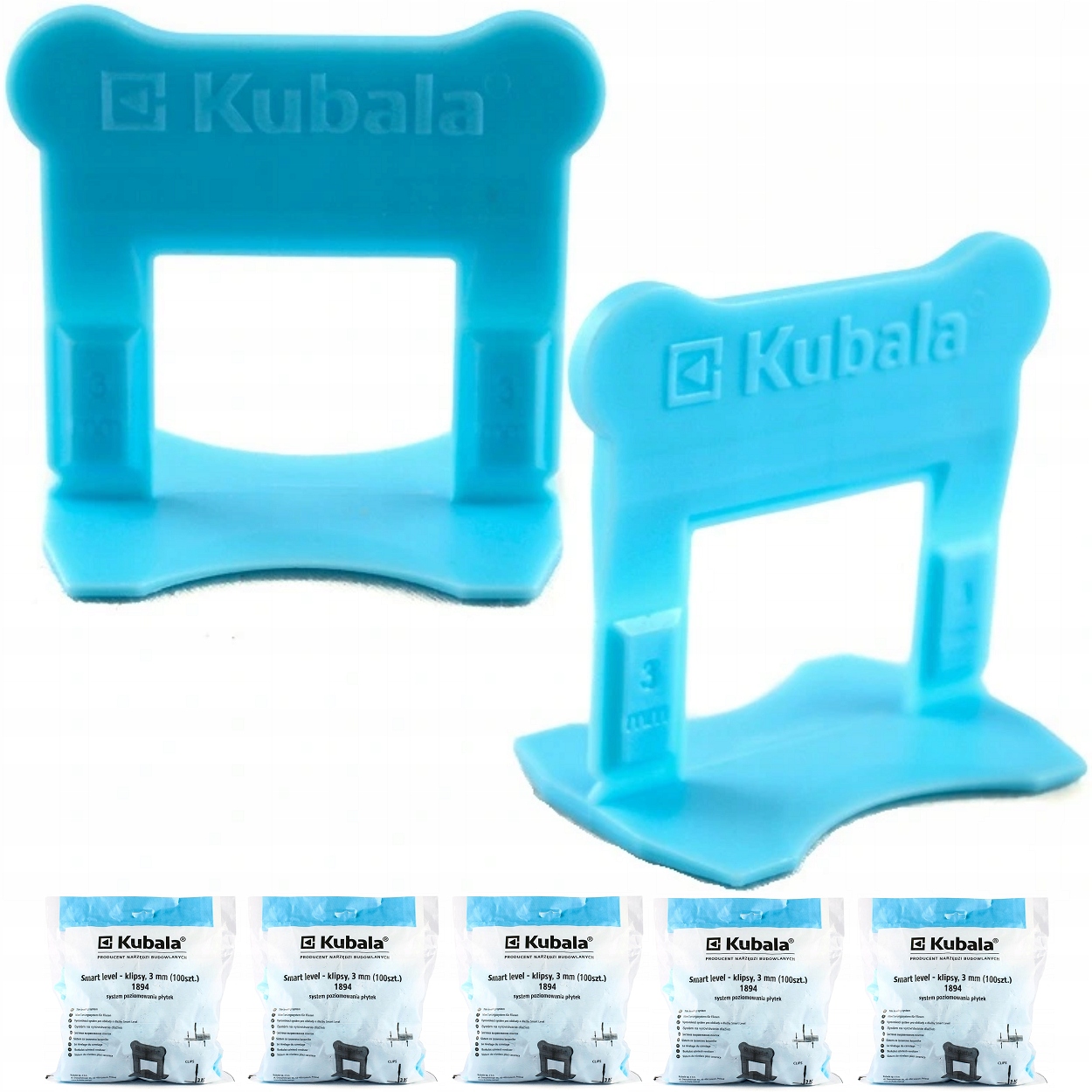 

Kubala 1894 System Poziomowania Klipsy 3mm 500szt.