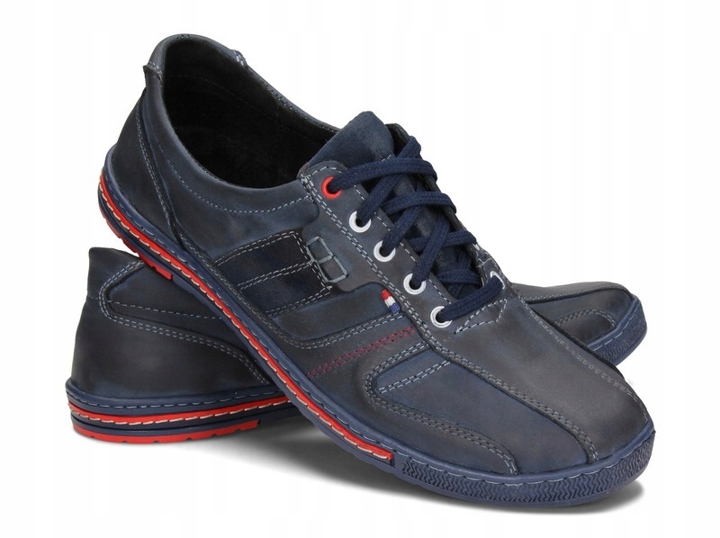 

Półbuty Męskie Skóra Naturalna Polskie 440 Blue 43