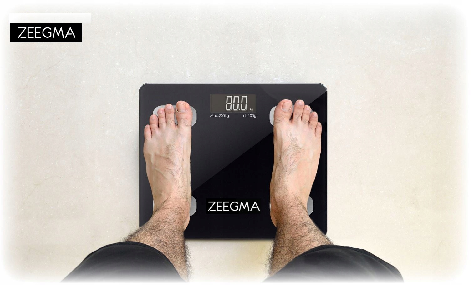 WAGA ŁAZIENKOWA SZKLANA ANALITYCZNA GEWIT 17w1 APKA n iOS ANDROID BLUETOOTH Kolor dominujący czarny