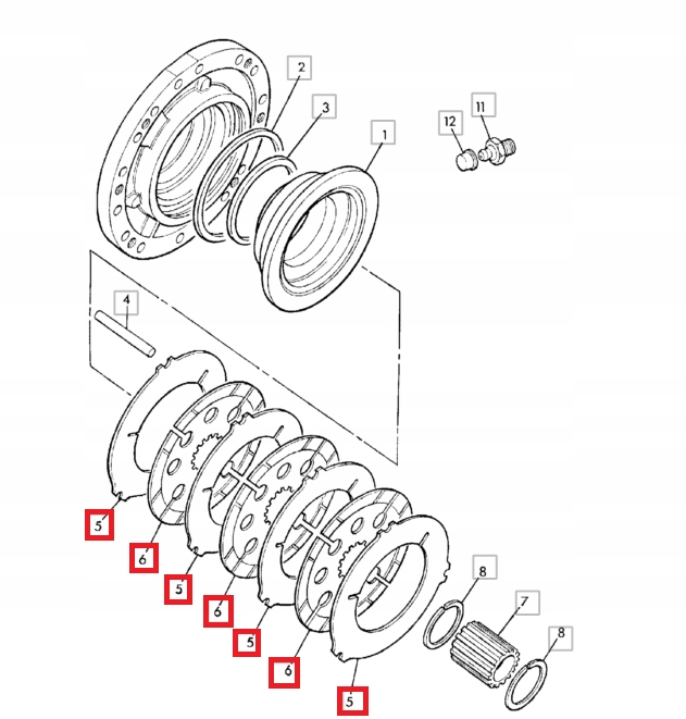 ДИСКИ ПРОКЛАДКИ JCB 3CX 4CX 458/20285 458/20353