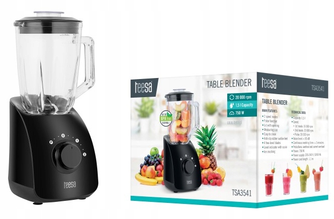 

Blender kielichowy Teesa 750 W 1,5L kruszenie lodu