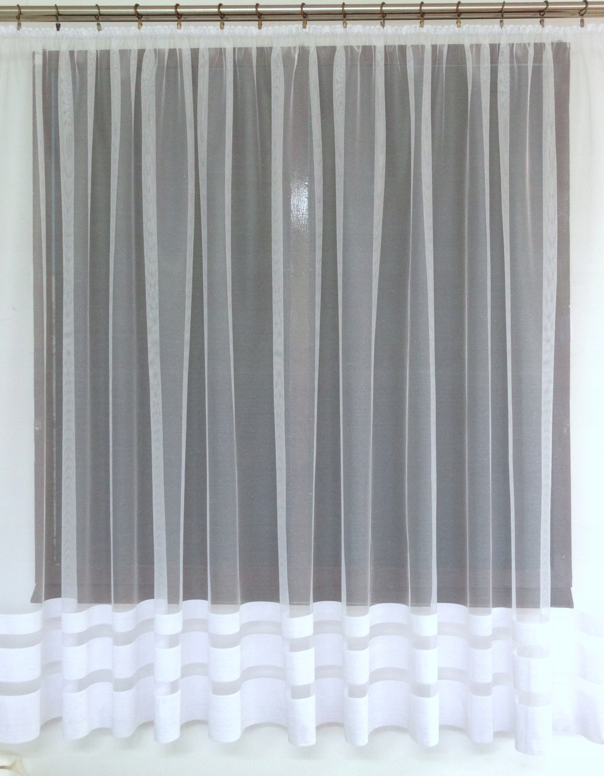 Mg Záclona 618/235 Bílá 300X180 cm Hotová S Páskou M