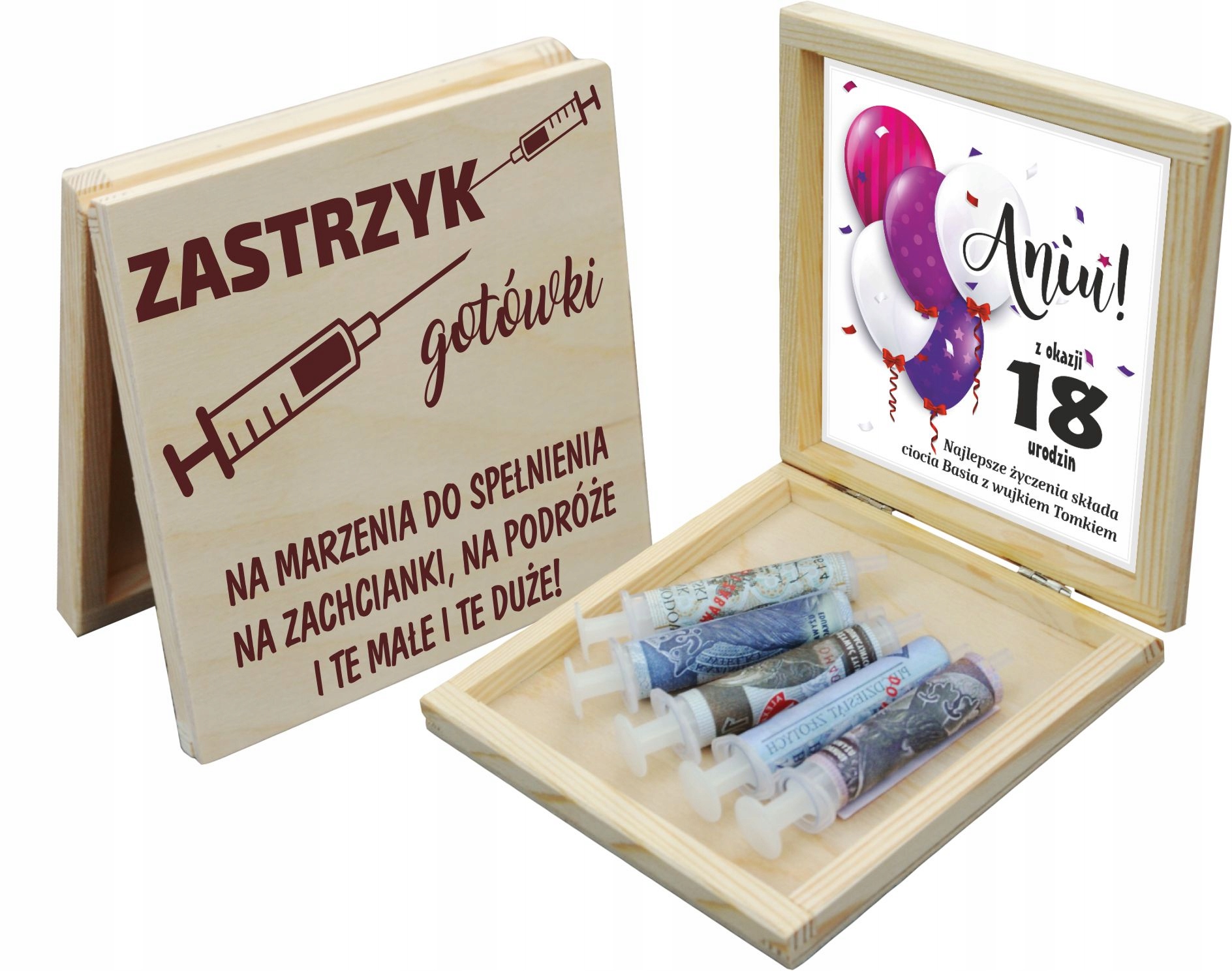 

Pudełko na pieniądze Zastrzyk Gotówki