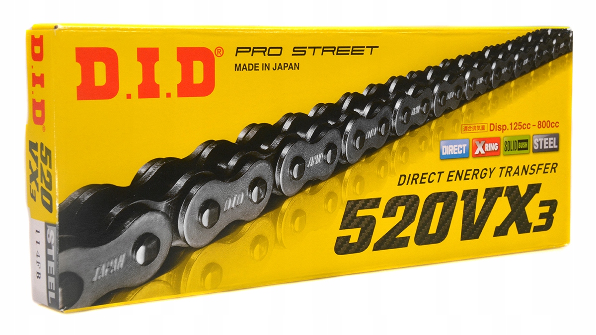 DID520VX3-100 - ЛАНЦЮГ DID 520 VX3 100 XRING LTR YFZ RAPTOR LTZ
