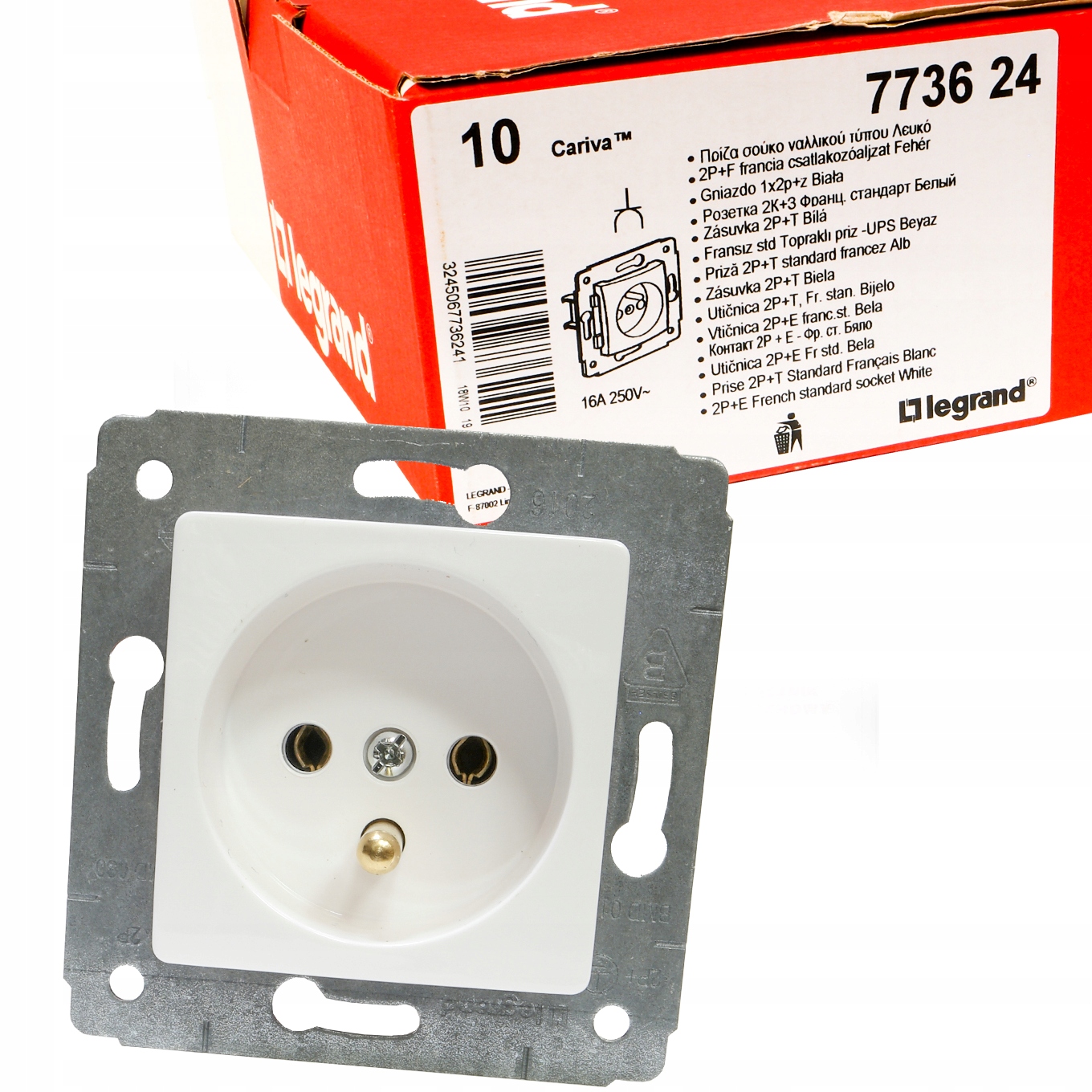 

Cariva Legrand gniazdo pojedyncze białe z/u 773624