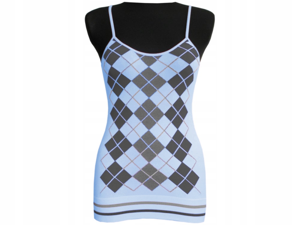 KOSZULKA DAMSKA NA RAMIĄCZKA BEZRĘKAWNIK TOP S/M