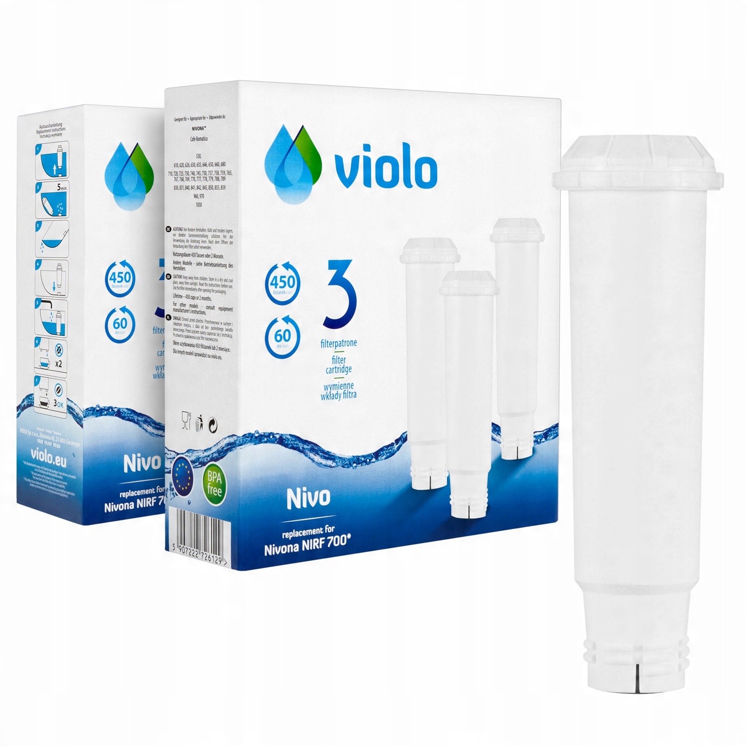 

5x Filtr do ekspresu Nivona Nirf 700 - Violo