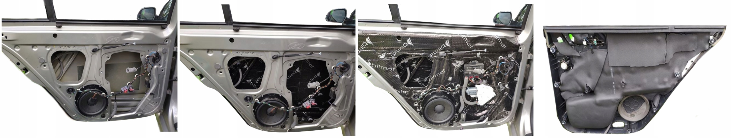 ZESTAW MAT DO WYGŁUSZENIA WYCISZENIA DRZWI MONTAŻ redukcja wibracji szumów Producent części Bitmat