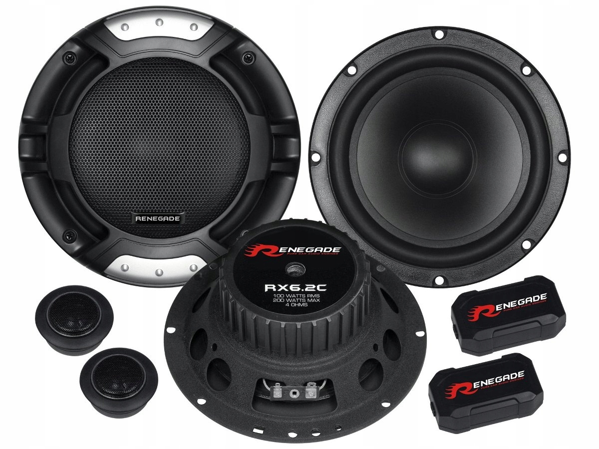 Głośniki samochodowe dwudrożne odseparowane Renegade RX6.2C 165 mm 100W RMS EAN (GTIN) 5014524921173