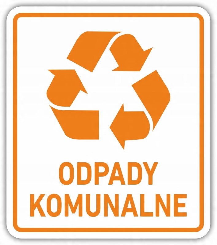 

Komunalne- Naklejka na kosz segregacja śmieci 15cm