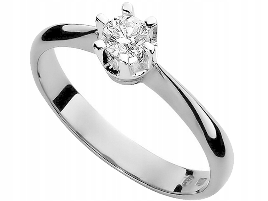 

Zaręczynowy Pierścionek Złoty Z Brylantem 0,23ct