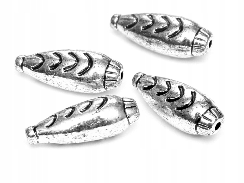SA52 Srebrny Akryl przekładka kropla 6szt 21mm