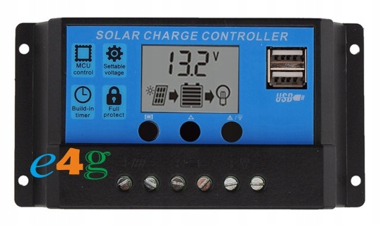 

Regulator ładowania 10A Pwm solarny 12V 24V z Usb
