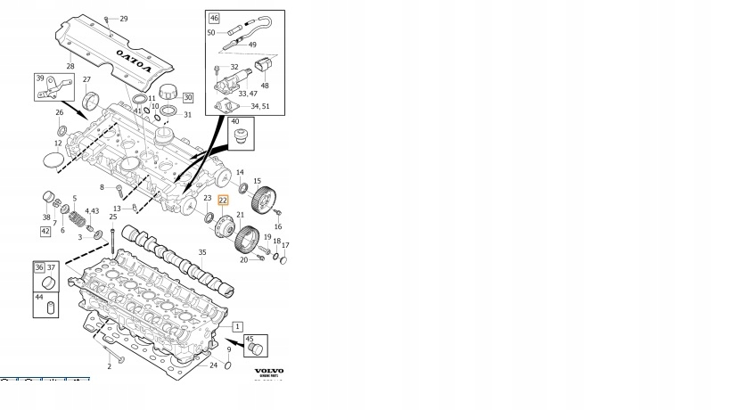 KOŁO ZMIENNYCH FAZ ROZRZĄDU VOLVO S60 S80 V70 XC70 Producent części INA