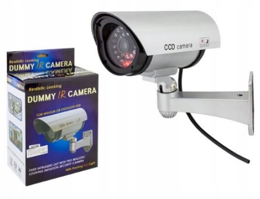 ATRAPA KAMERY KAMERA IR LED ZEWNĘTRZNA Z DIODĄ MIGAJĄCĄ