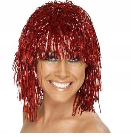 

Czerwona Peruka Foliowa Karnawał Panieński Party