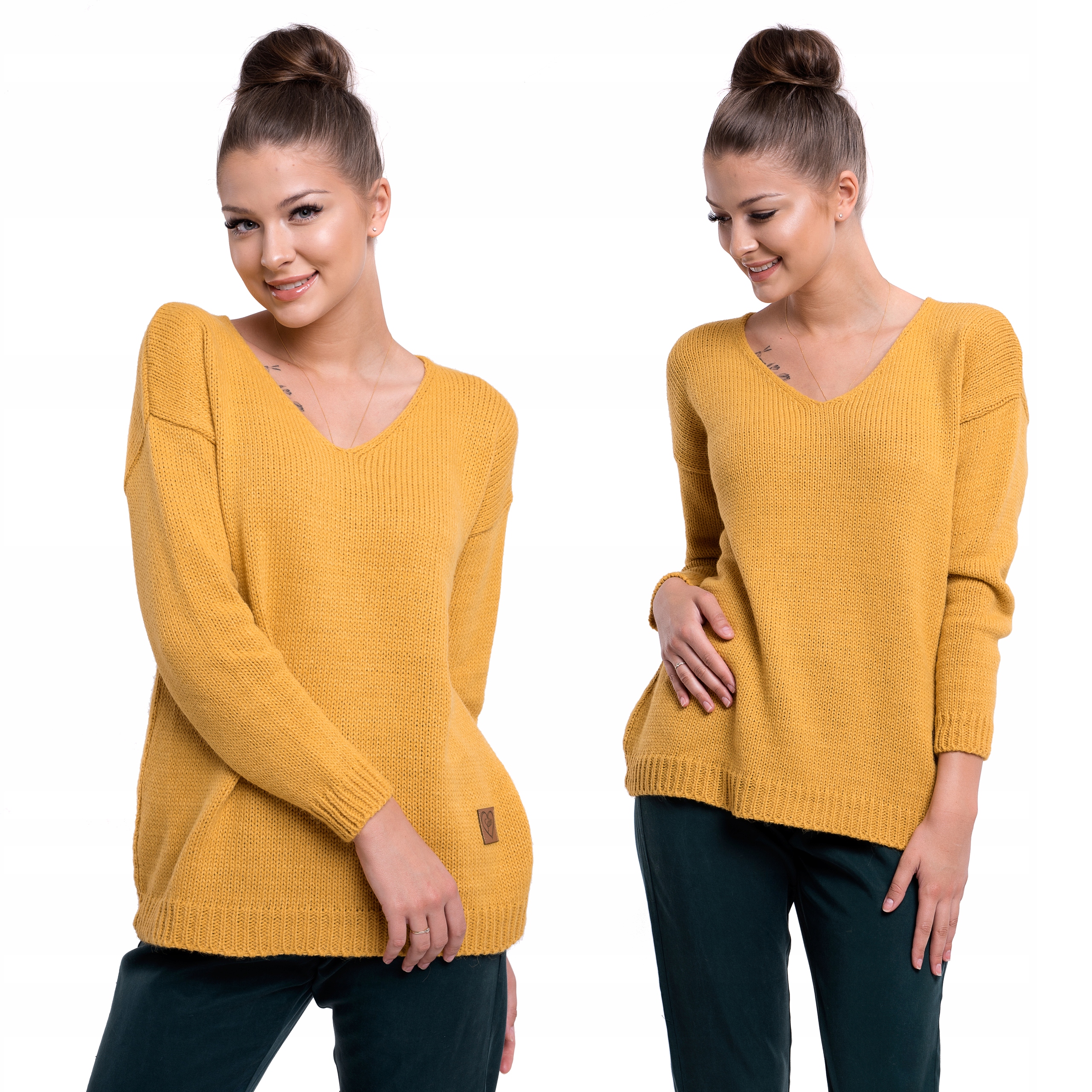 

Setin_ Adora Klasyczny Sweter Tunika Dekolt L/XL