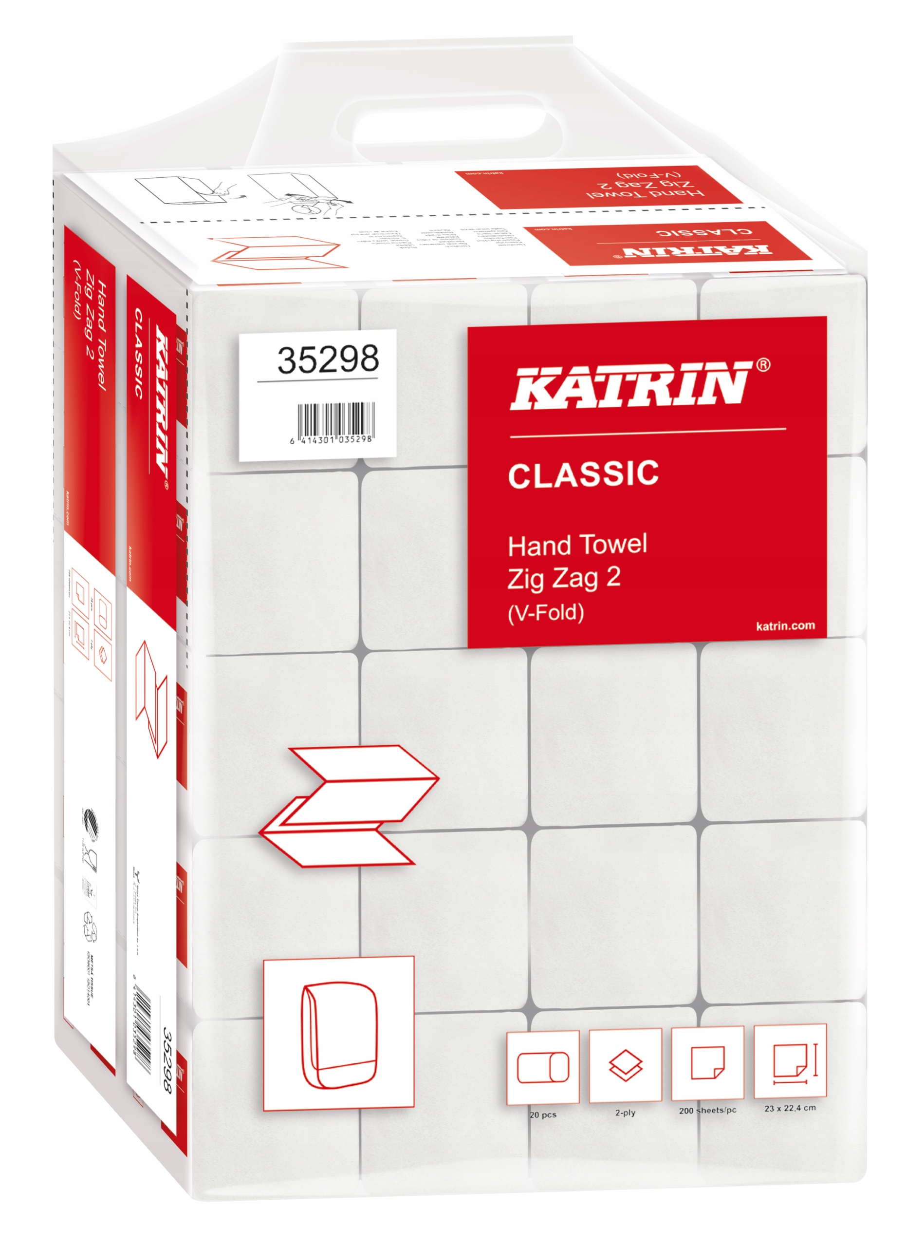Levně Papírová Utěrka Katrin Classic Zz 2 Vrstvy 35298 Handy Pack 4000 Listů