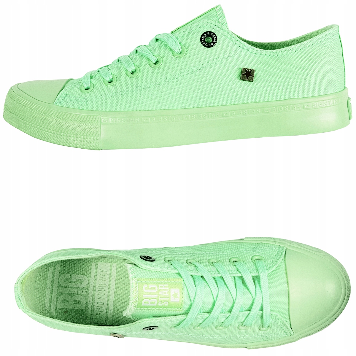 

Trampki Big Star damskie zielone miętowe AA274030