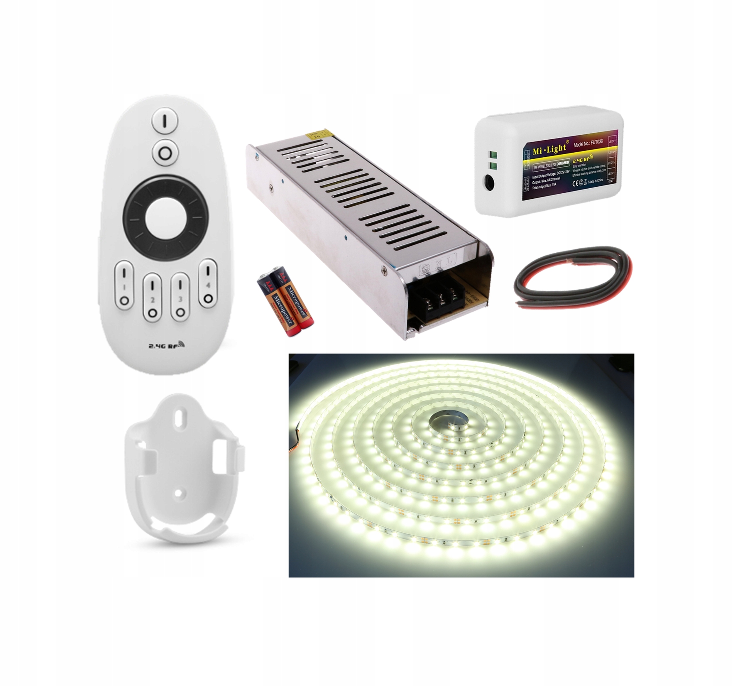 ZESTAW 10m Taśma 600 LED 2835 Biała Neutralna Pilo