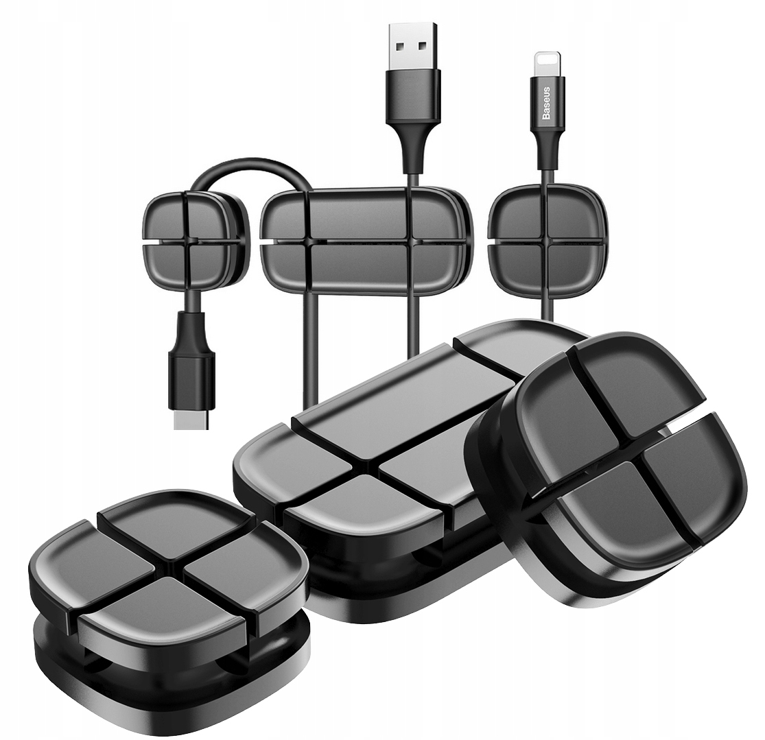 

Baseus Cross Peas organizer uchwyt klips do kabli