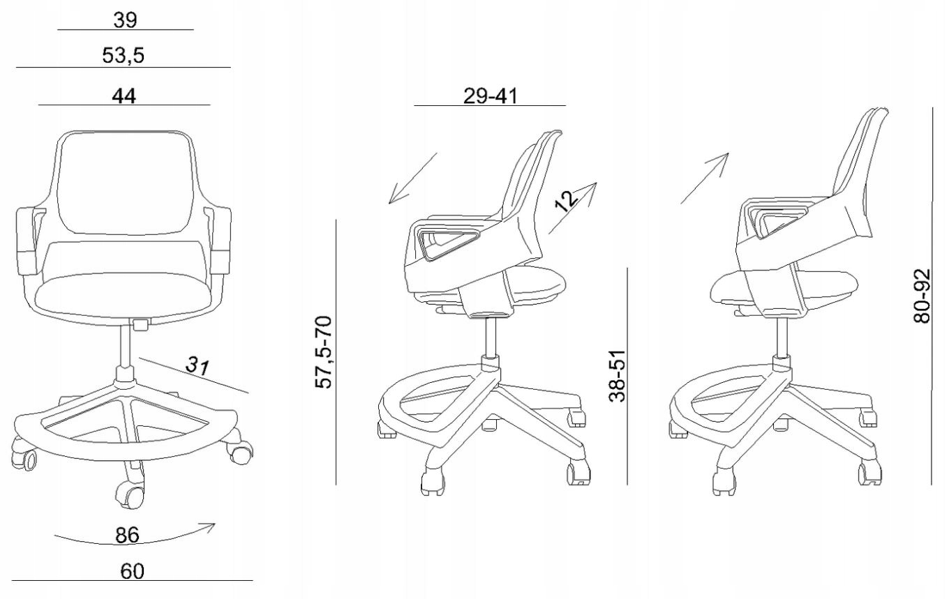 ERGONOMICZNE KRZESŁO DZIECIĘCE Rookee deepred EAN (GTIN) 5908242403885