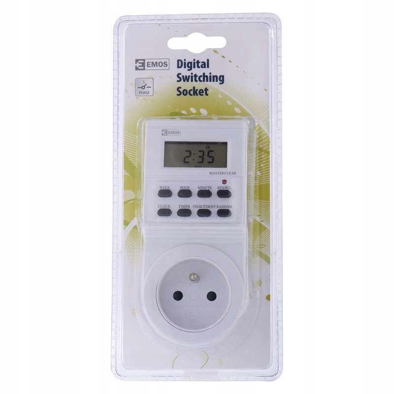 Cyfrowy programator czasowy 3680W 230V 16A 182220 Marka Emos