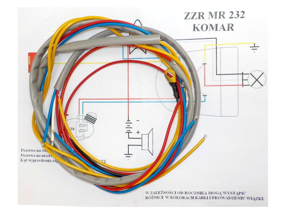INSTALACJA ELEKTRYCZNA ROMET KOMAR MR 232 SZARA