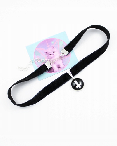 choker KRZYŻ czarny dusik naszyjnik goth gothic Marka Inna marka