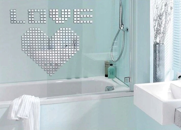 Kwadrat 10 cm lustro akryl Dekoracja 25 szt Szerokość produktu 10 cm