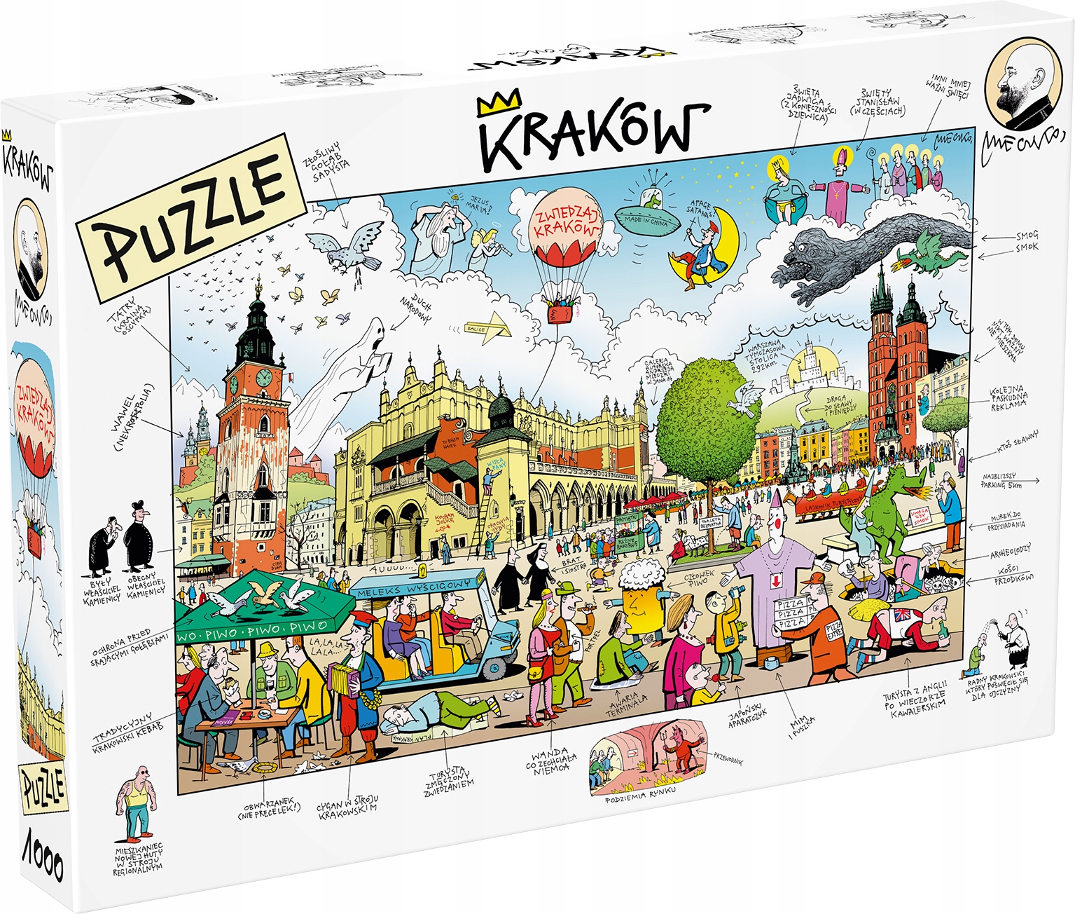 

Puzzle 1000 elementów Kraków, rysunek A. Mleczko