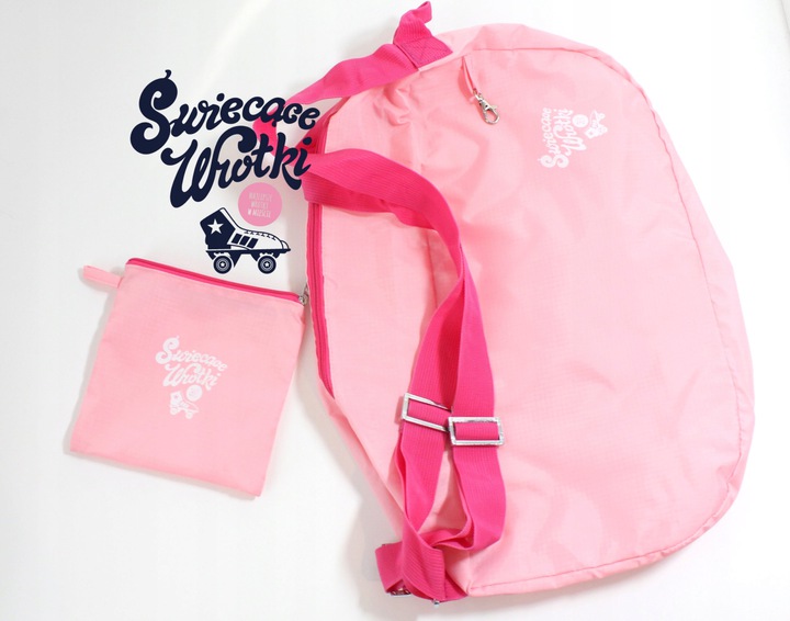 Torba ŚWIECĄCE WROTKI, plecak 2w1, różowy