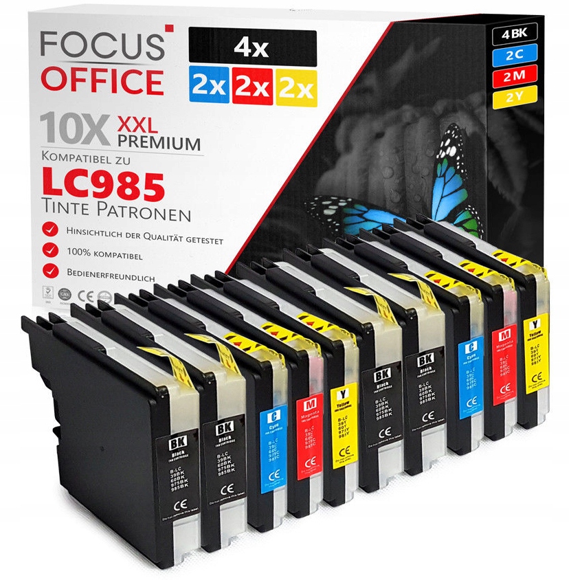 

10x Tusze do Drukarki Brother DCP-J125 DCP-J140W