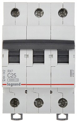 

Legrand RX3 Wyłącznik Nadprądowy 3P C25A S303