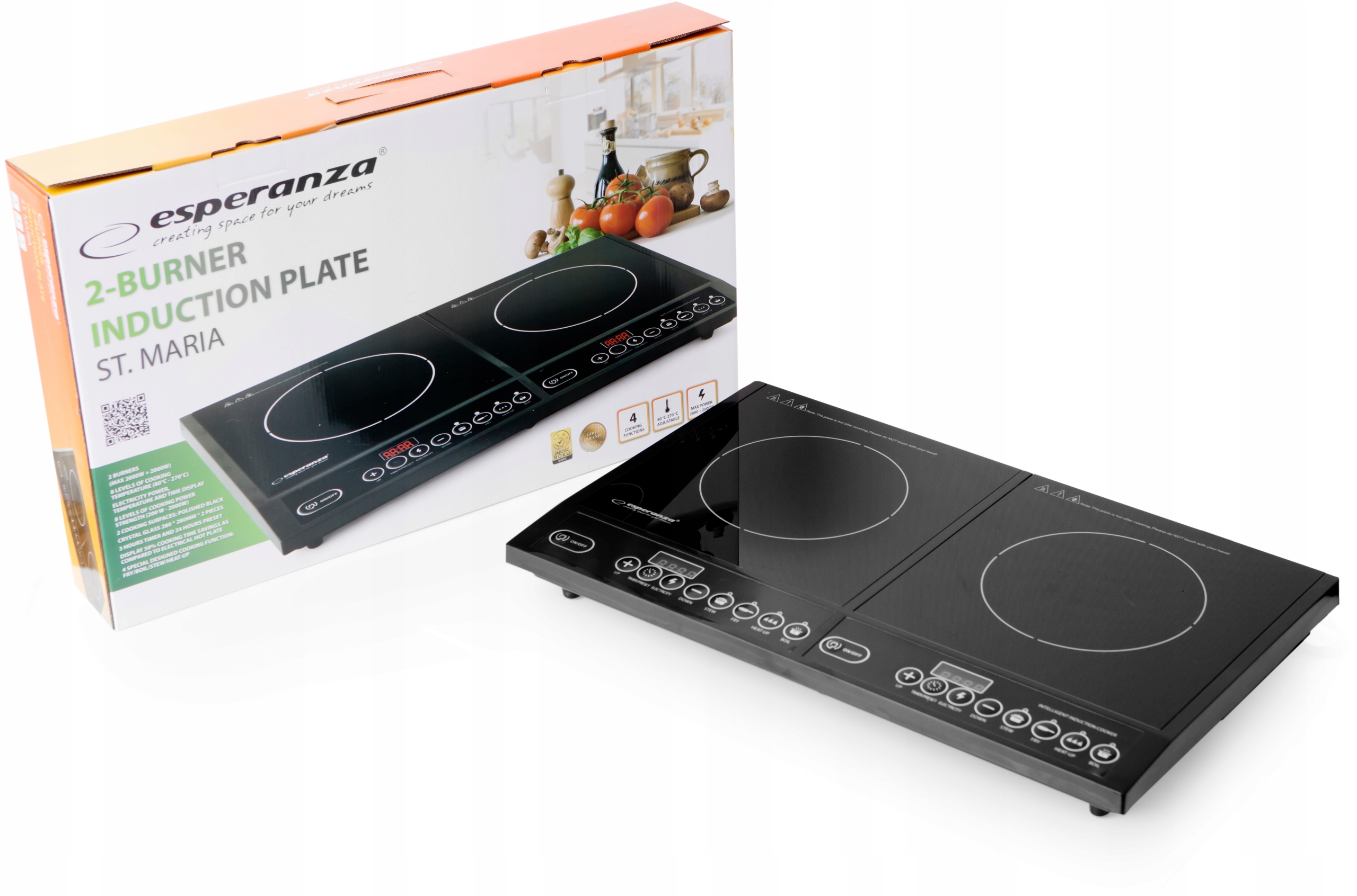 Kuchenka Indukcyjna Płyta 2-PALNIKOWA 4000W