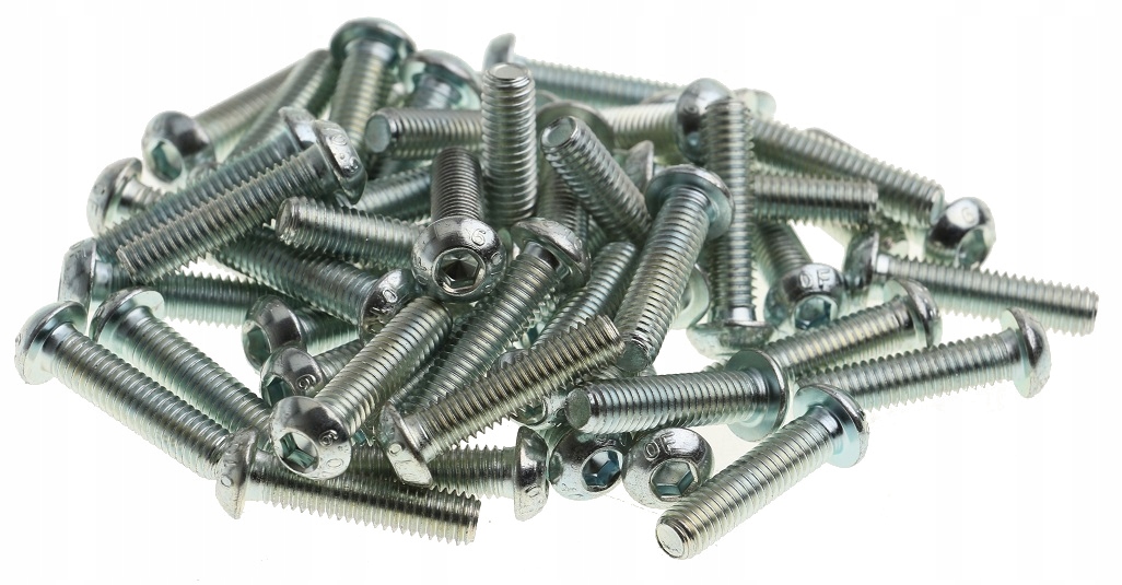 

Śruba Kulista Ocynk M6x25 mm Wkręt Imbus 50 sztuk