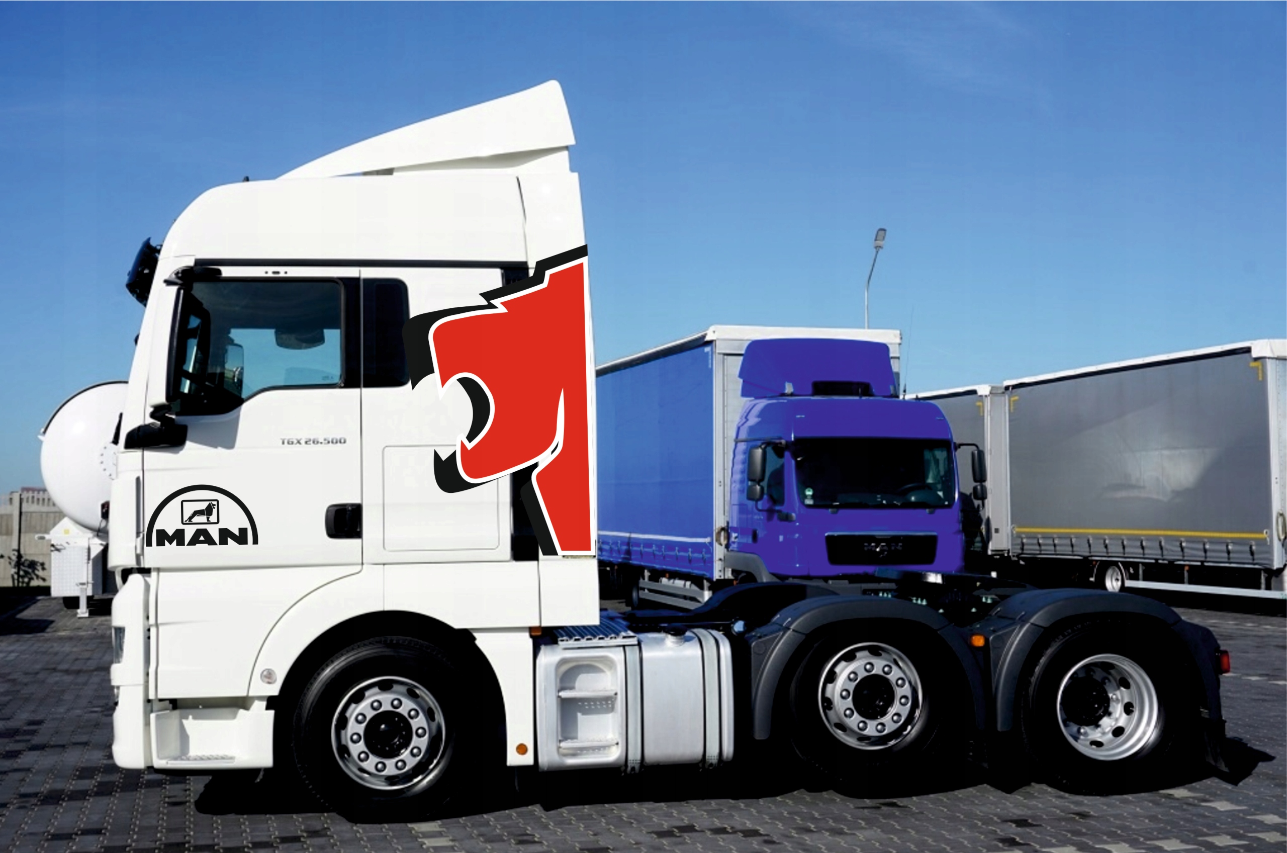 NAKLEJKI NAKLEJKA MAN TGA TGX RED LION Producer other