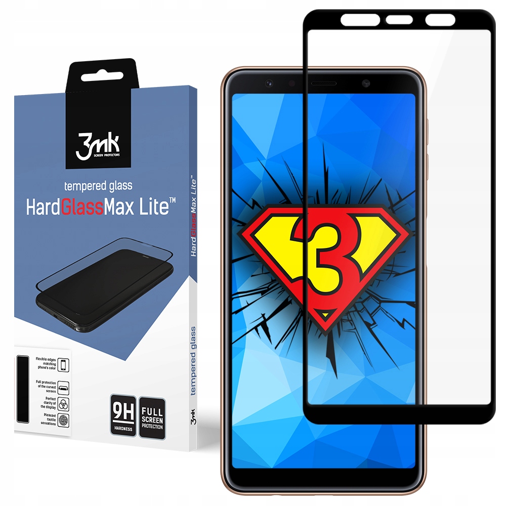 

Galaxy A7 2018 Szkło hartowane 9H 3mk Hg Max Lite