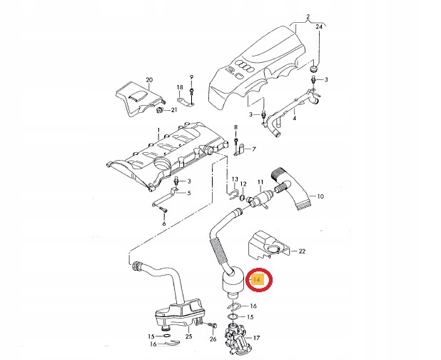 ODMA SEPARATOR OLEJU AUDI A4 B6 B7 2.0 130KM ALT Producent części Maxgear
