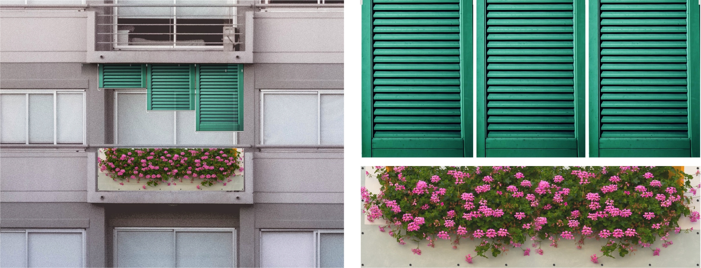 FOTOROLETY balkonowe tarasowe zewnętrzne 135x150 Długość 1.5 m