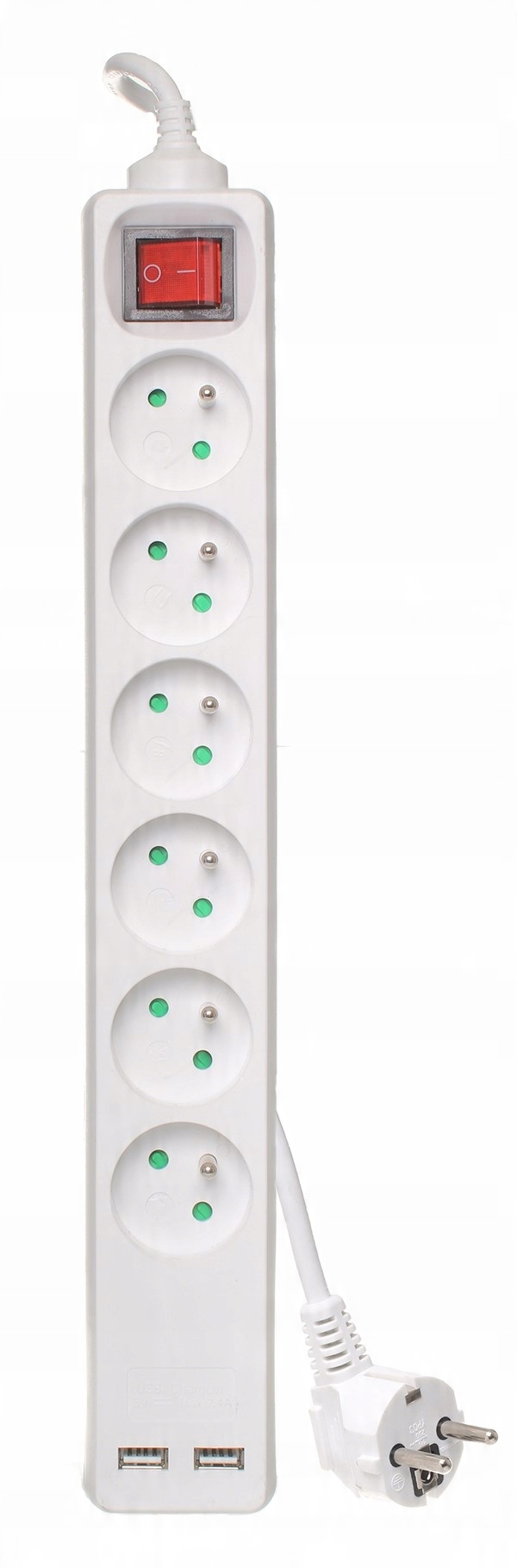 

Przedłużacz sześciokrotny PS-670WS/1,5m +usb