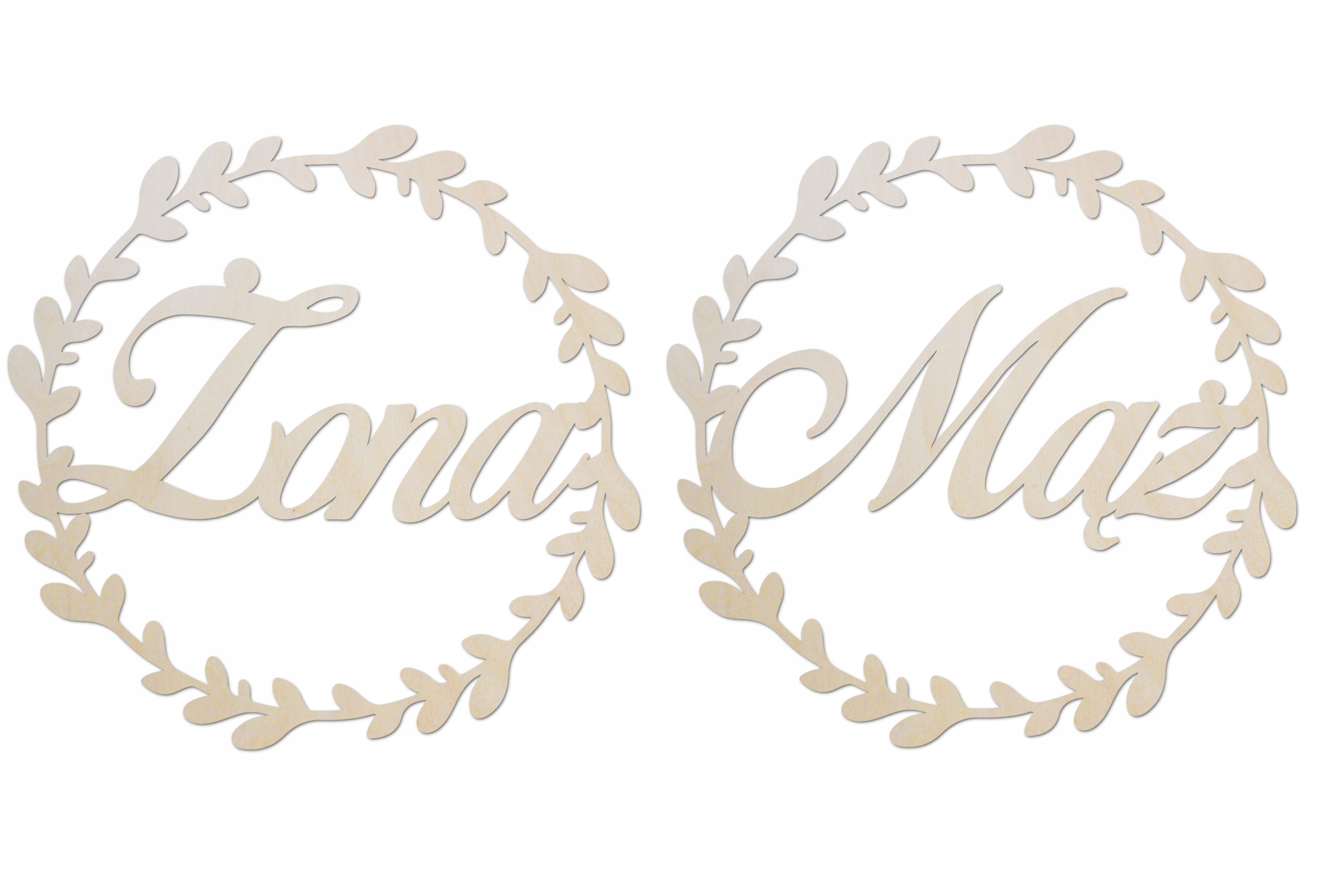 

Koło Wianek na ślub wesele napisy ozdobne 60 cm